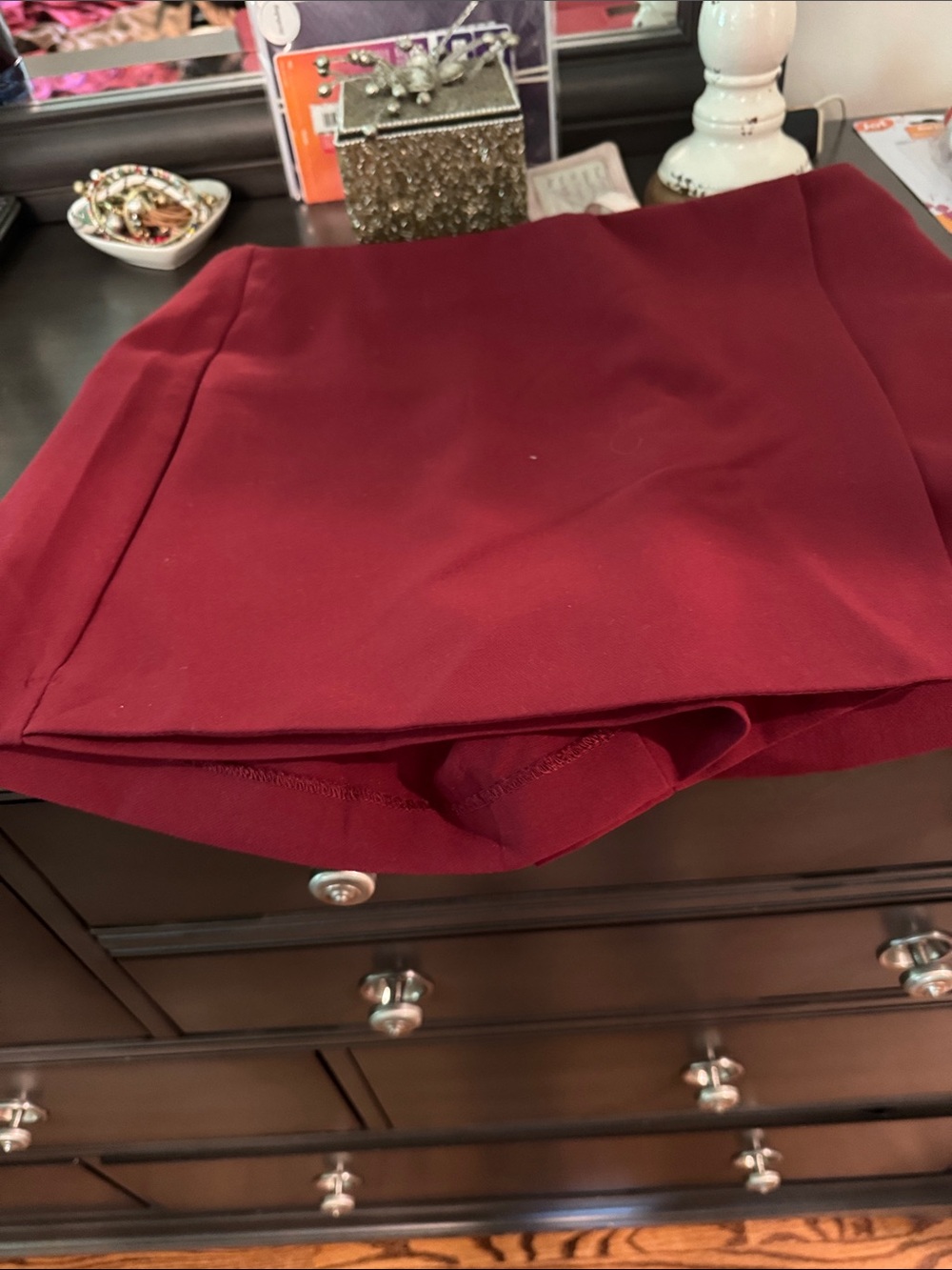 Francesca's Collections Deep Maroon Mini Skirt